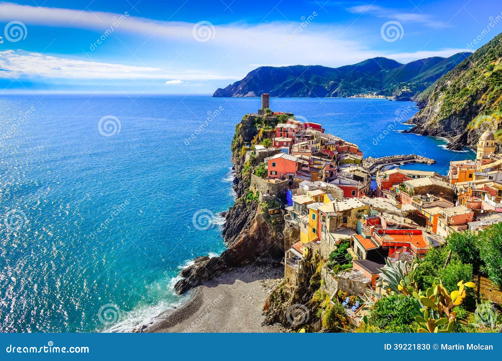 view of colorful village vernazza in cinque terre