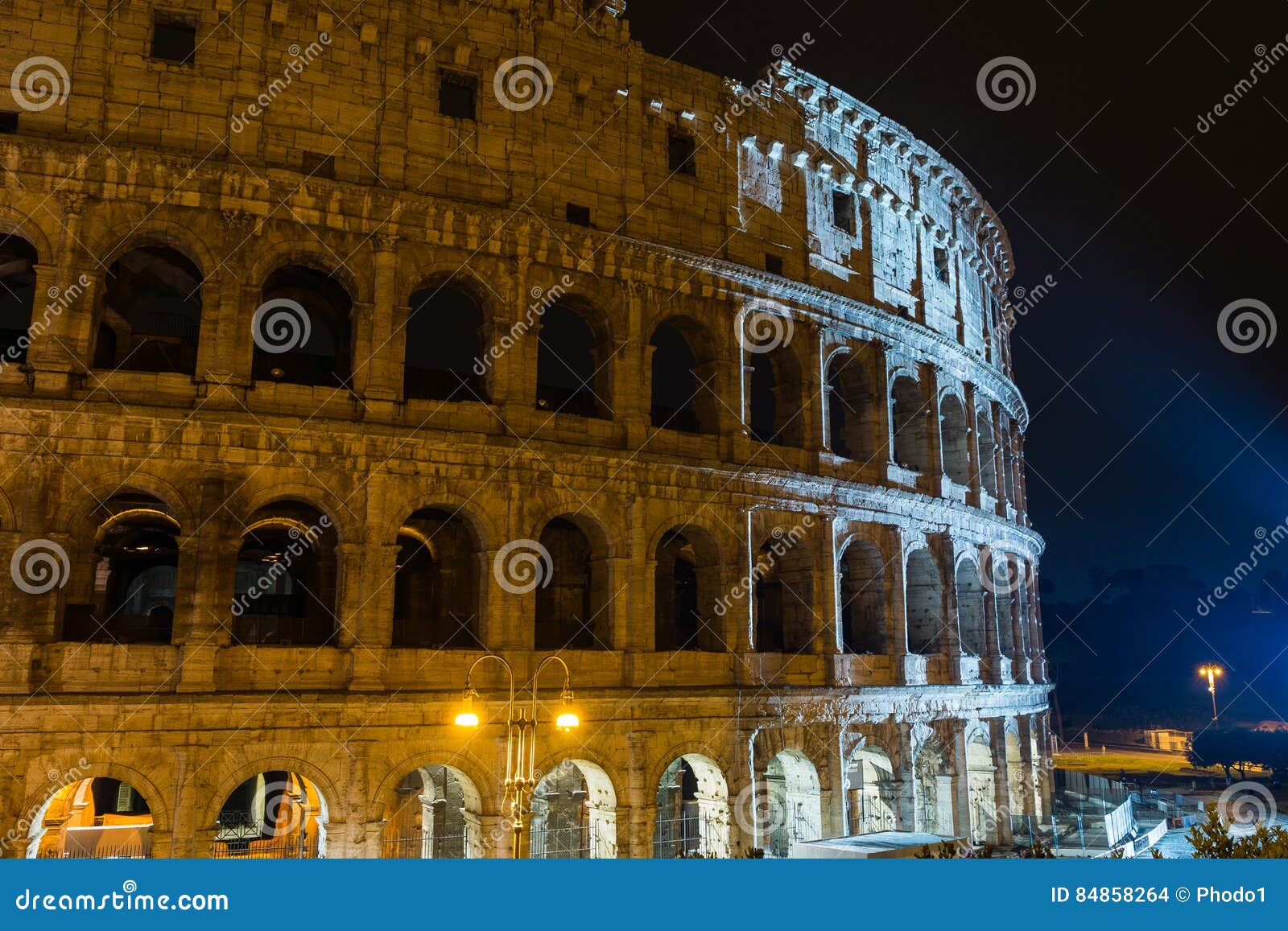 View Colosseum Rome during Light Show Stock Photo Image of
