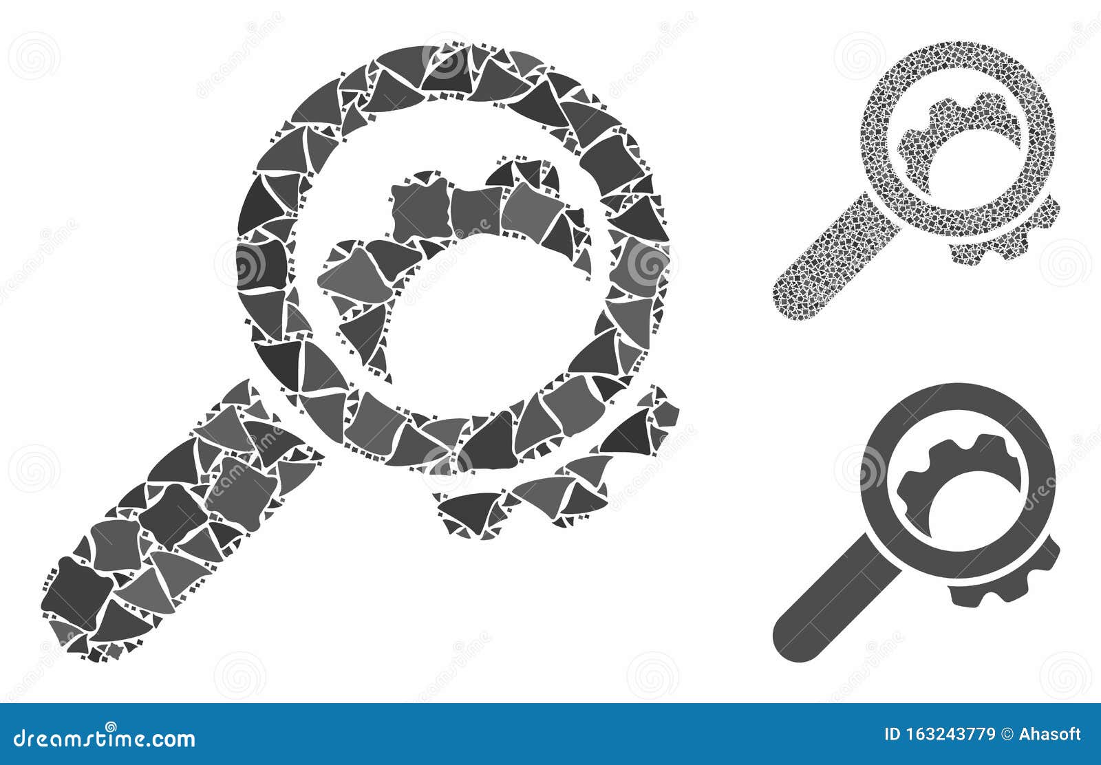 view configuration gear composition icon of trembly items