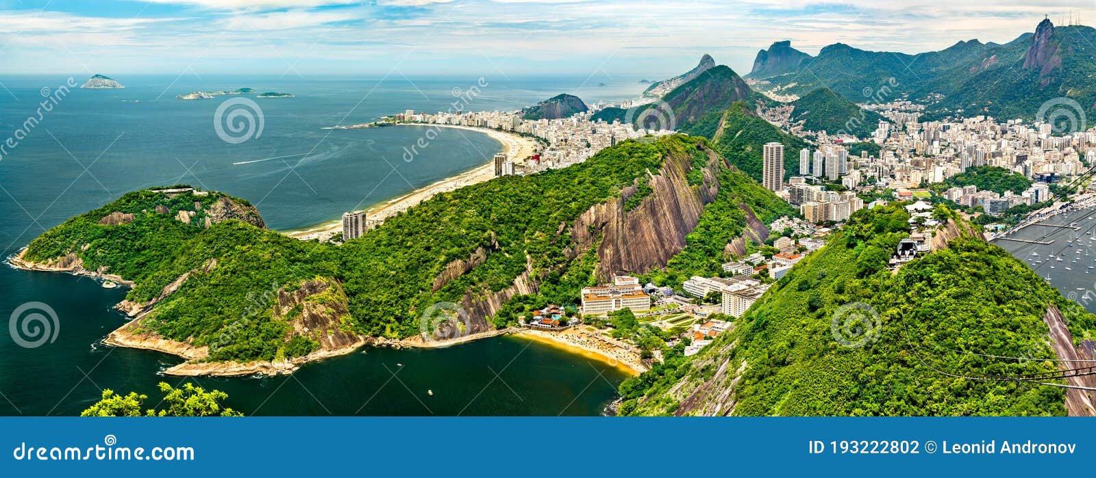 view of copacabana and botafogo in rio de janeiro, brazil