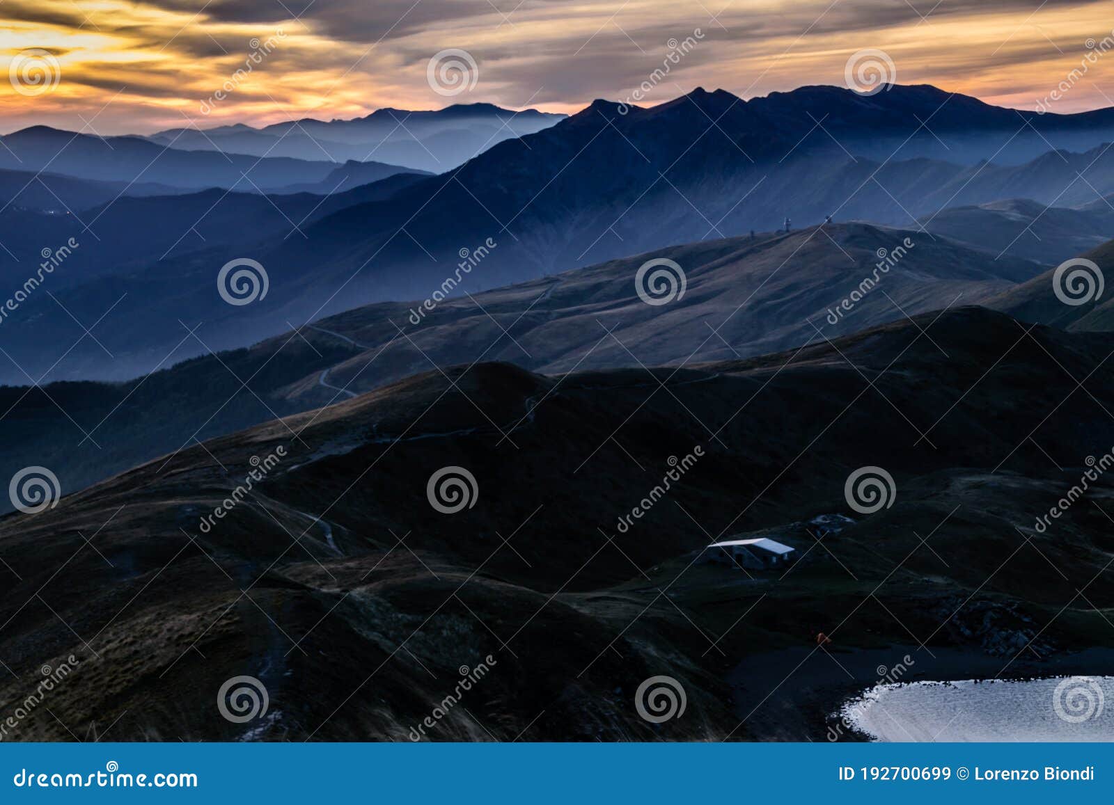 view from corno alle scale mount, appennini, italy