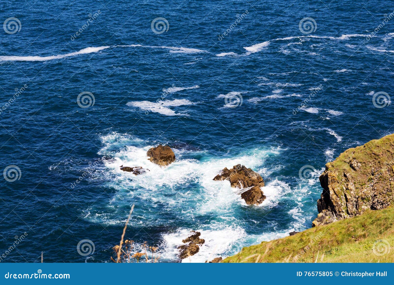 view from the costal path near polzeath
