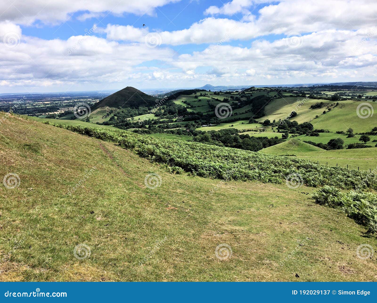 a view of the shopshire countryside near caer caradoc