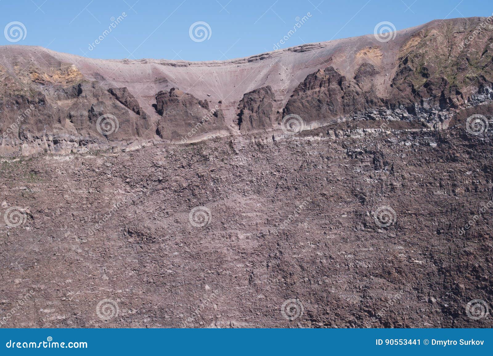 View of the Crater Wall of Vesuvius Stock Image Image of stone, mineral 90553441