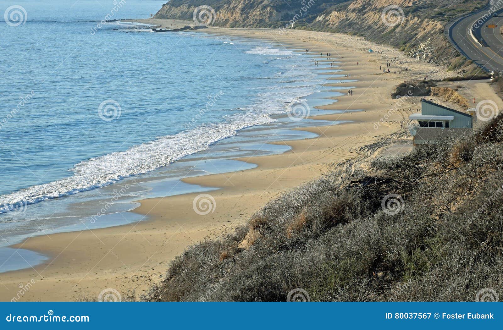 View Of Crystal Cove State Park Beach In Southern California Stock