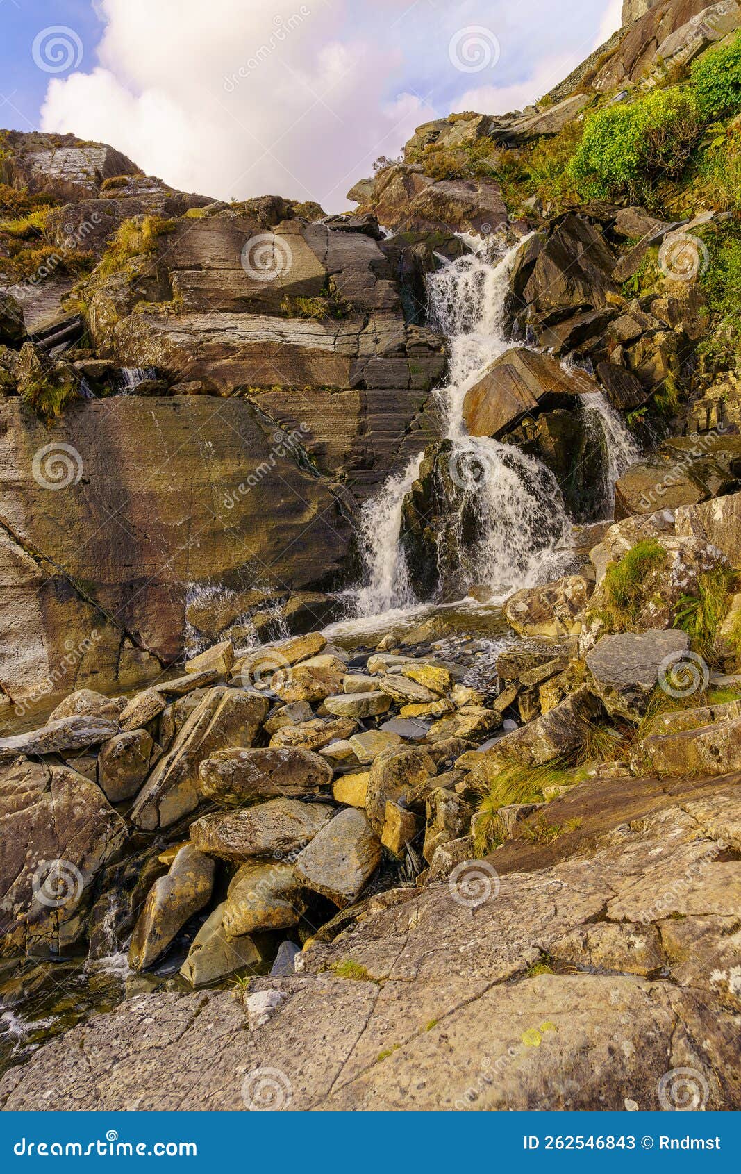 cwmorthin waterfall, in snowdonia national park