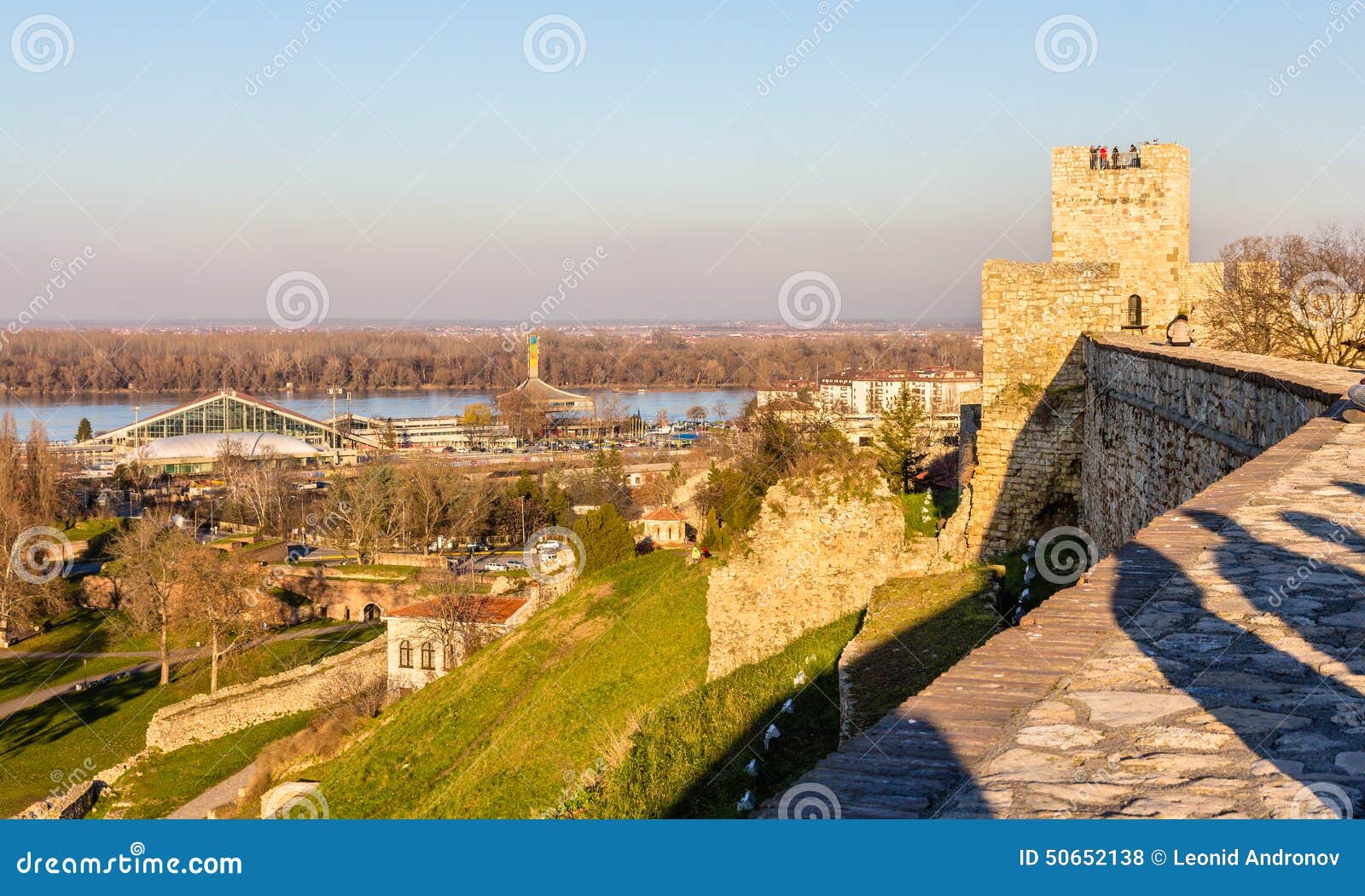 view on the danube from belgrade fortress