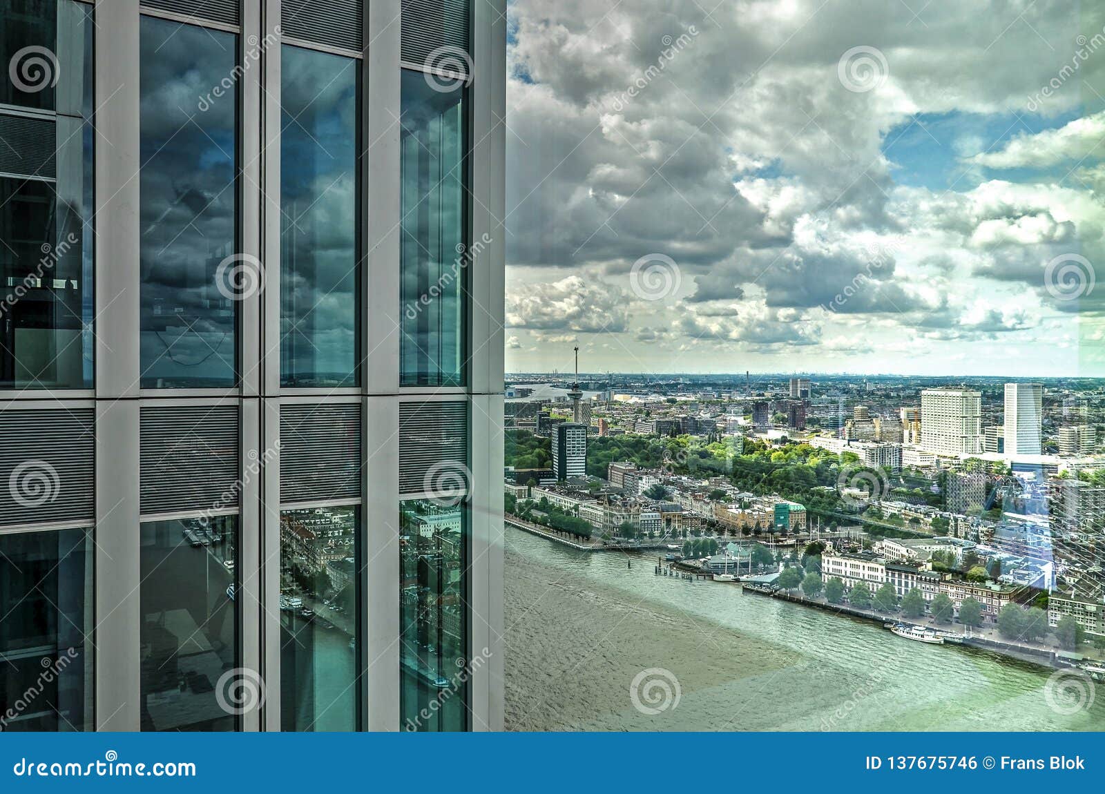 View From De Rotterdam Building Editorial Photo Image Of