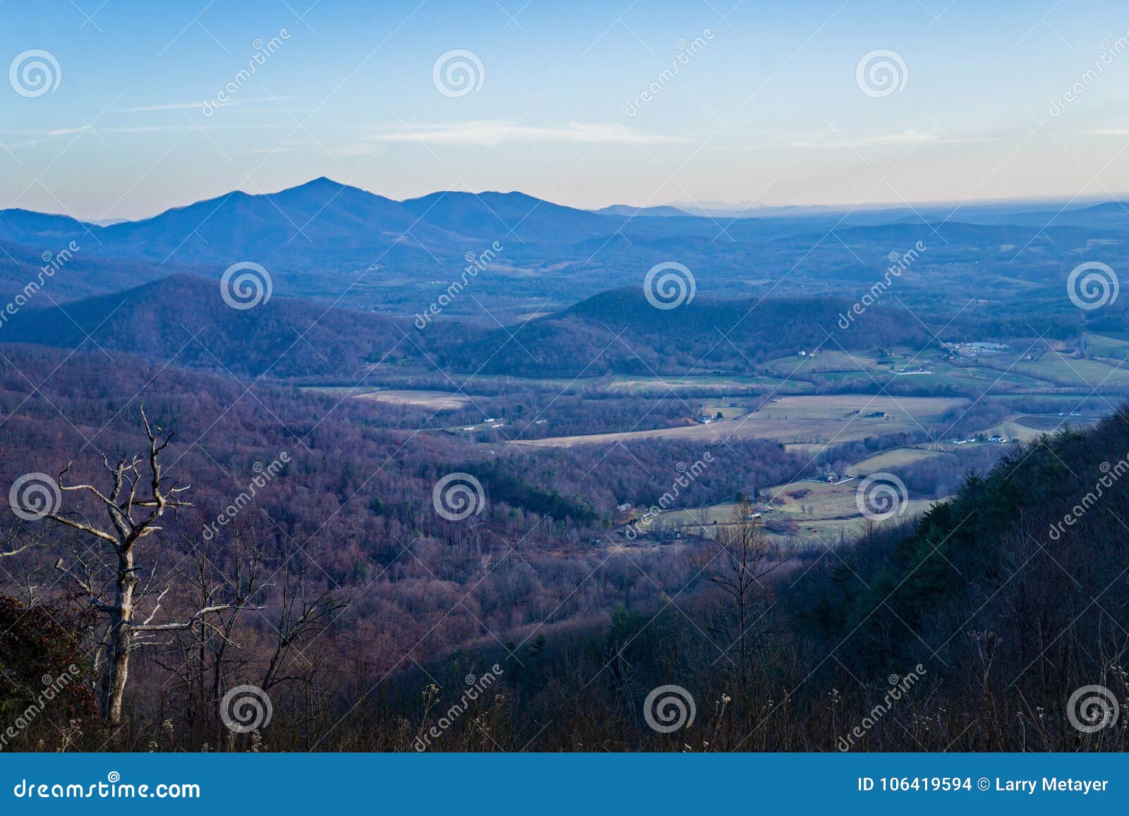 View of Devils Backbone and the Piedmont of Virginia, USA Stock Photo Image of milling