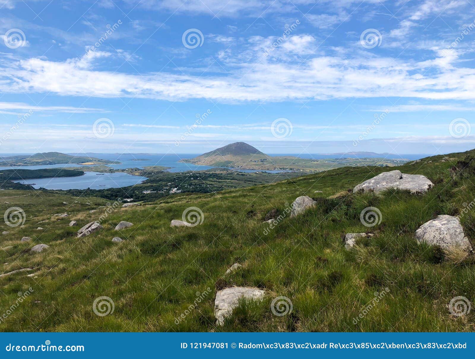 View from Diamon Hill, Ireland. Stock Image - Image of scenery, cloud ...