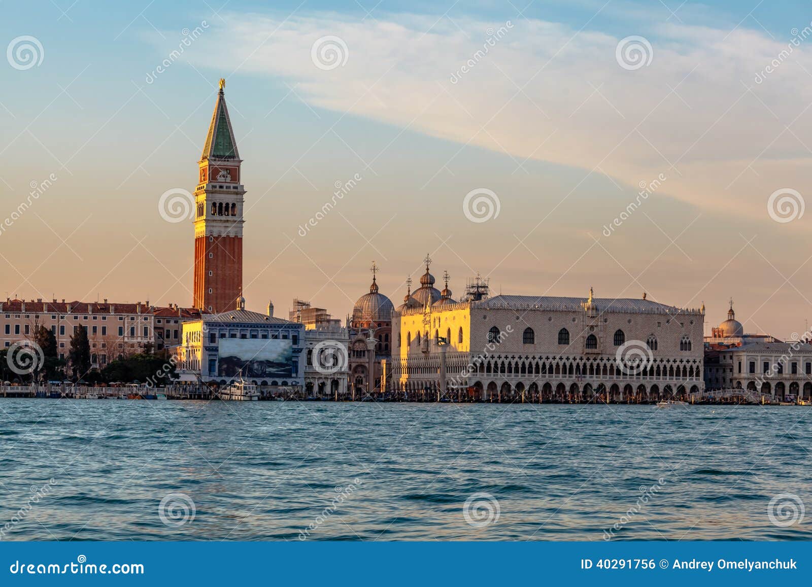 view of doge's palace, campanella and san marco cathedral