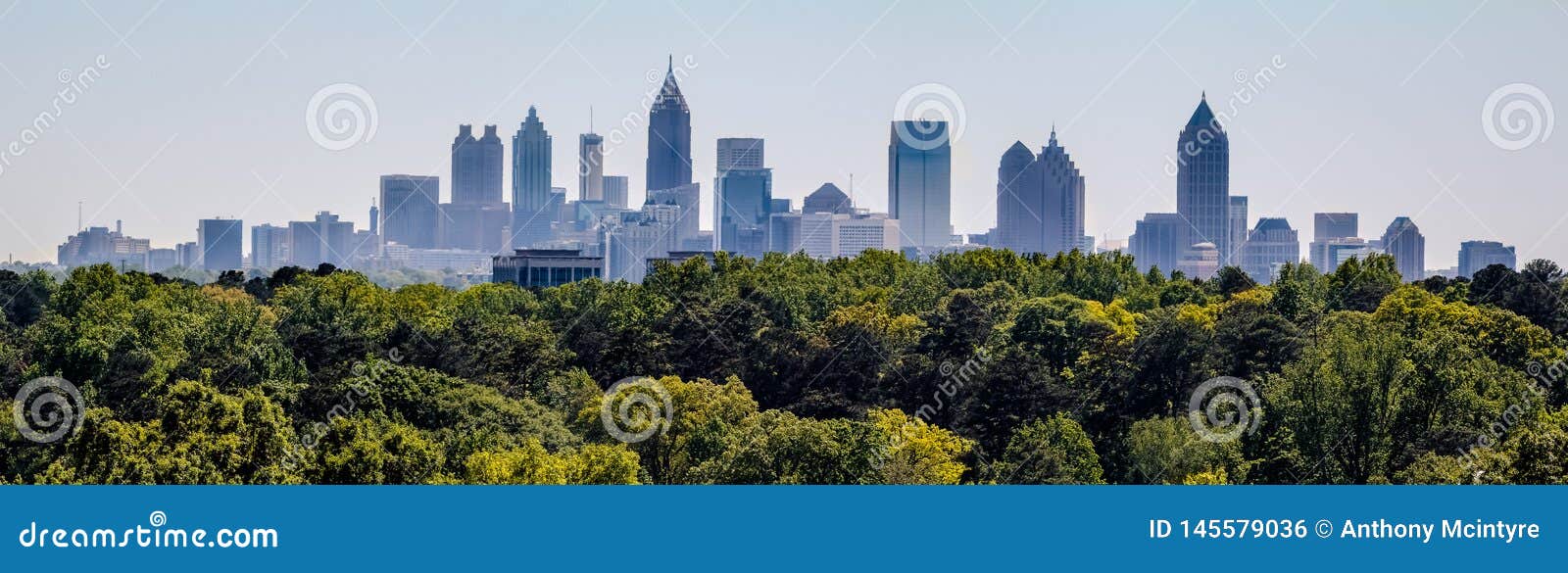 a view of the downtown atlanta skyline from buckhead