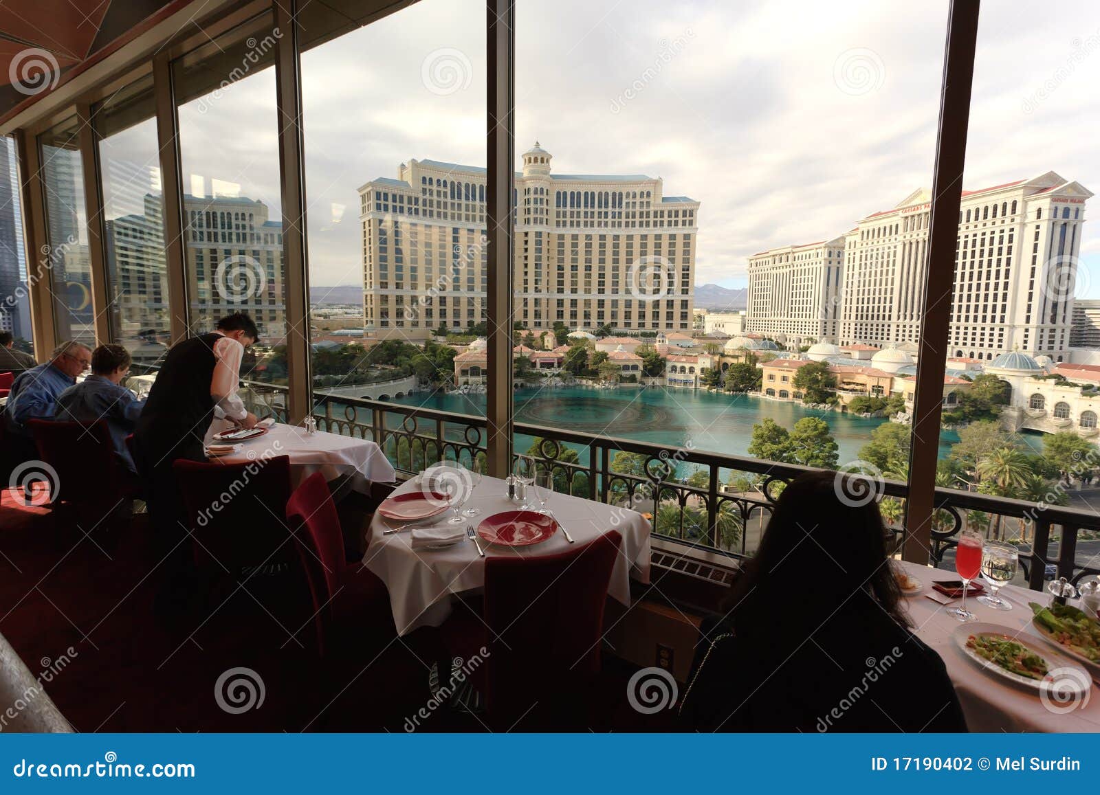 View from Eiffel Tower Restaurant, Paris Las Vegas Hotel Las Vegas, Nevada,  USA Stock Photo - Alamy