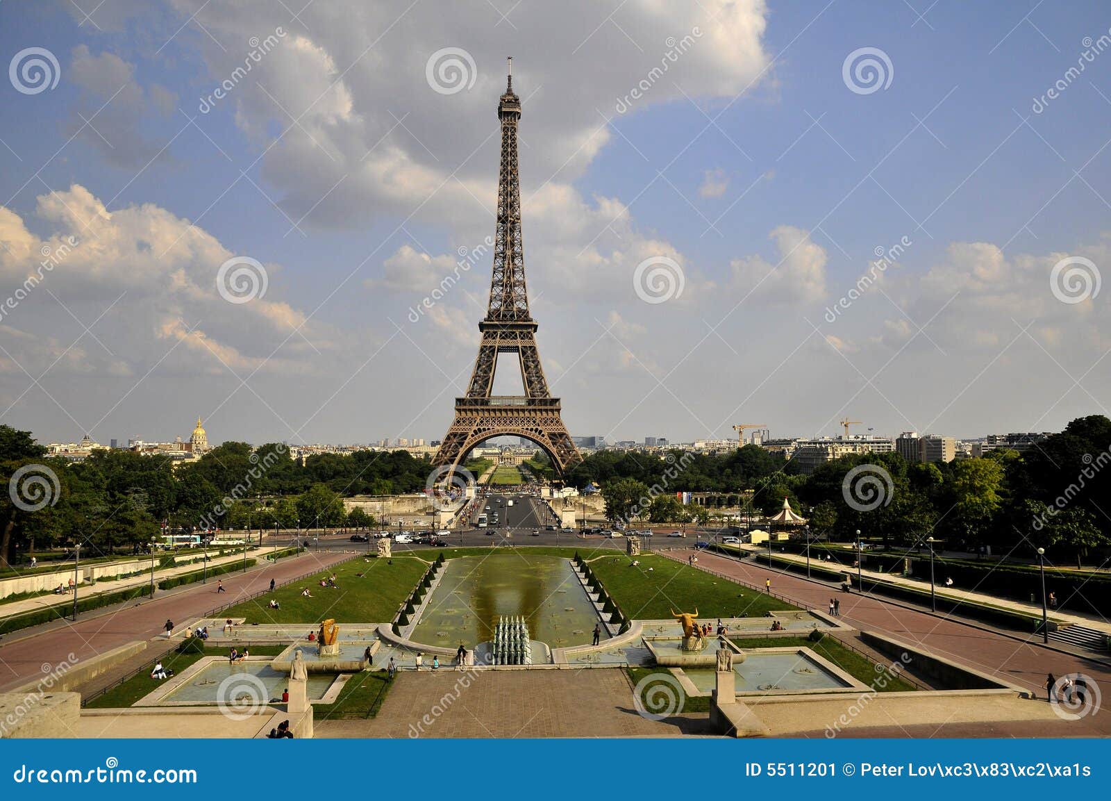 view of eiffel tower from trocadero