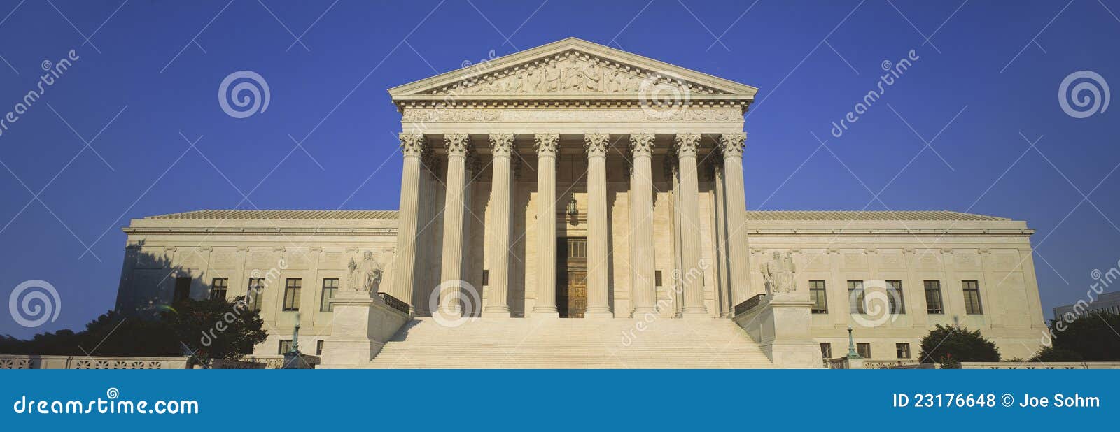 View of Entire US Supreme Court Building, Stock Photo Image of