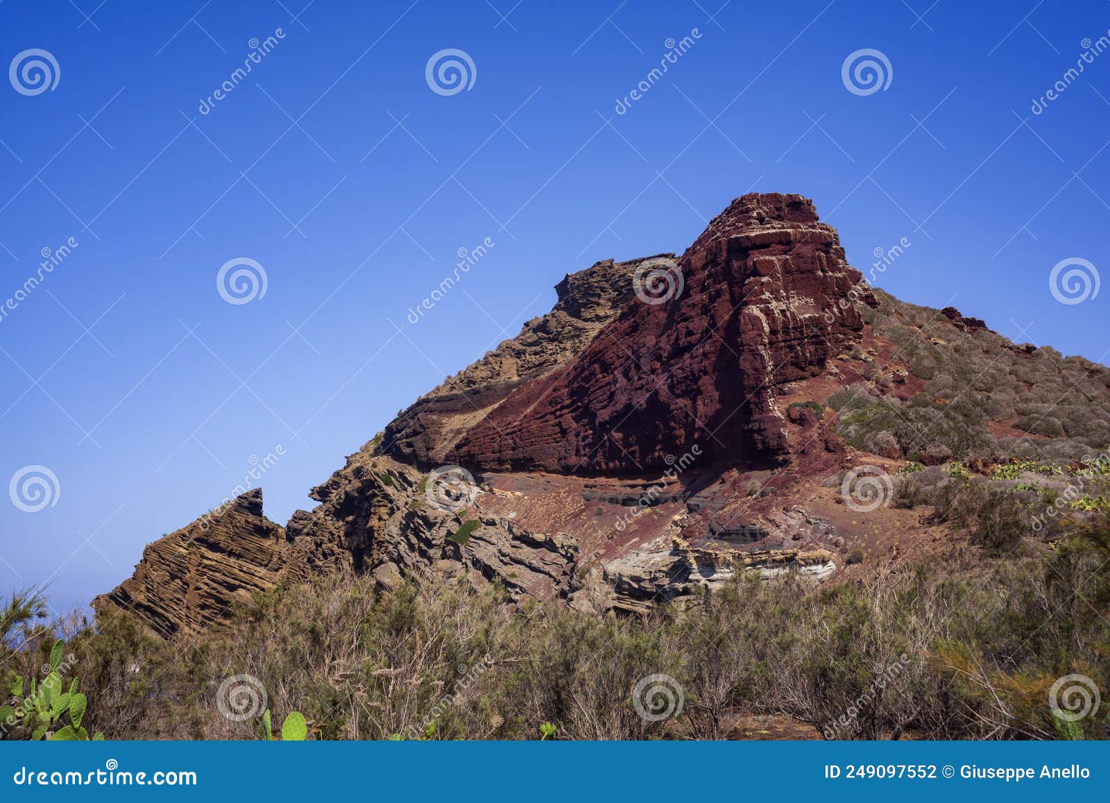 Famous Mountain Called Calcarella, Sicily Stock Photo Image of sicily