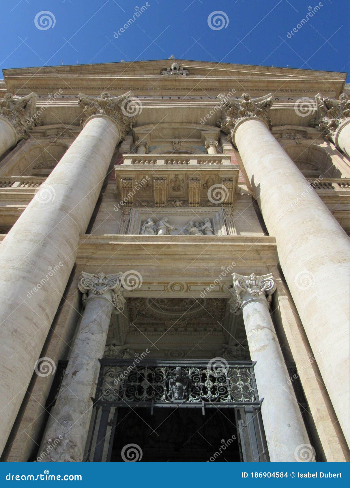 The Pope`s Balcony on St. Peter`s Basilica Editorial Stock Image