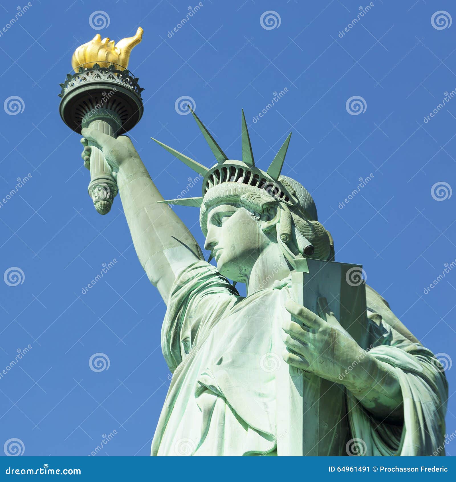 View of Famous Statue of Liberty Stock Image Image of architecture