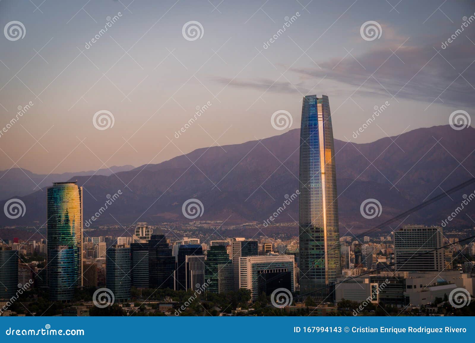 view of the financial center of santiago de chile