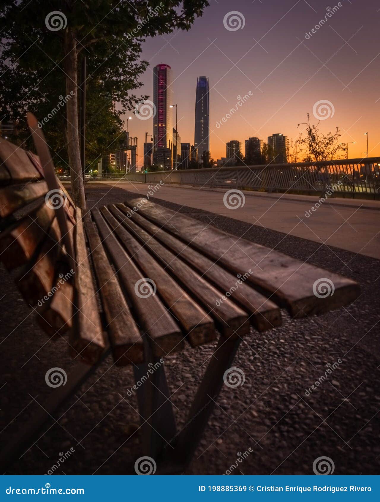 view of the financial center of santiago de chile