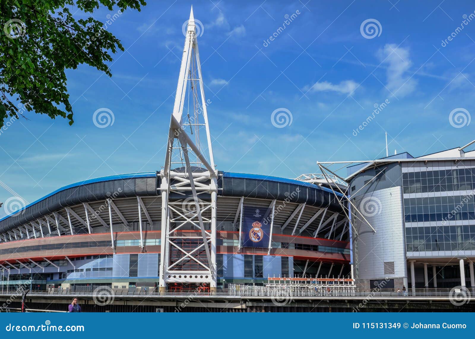 Cardiff City Football Club Stadium, Leckwith, Cardiiff, South Wales.Close  up of main entrance Stock Photo - Alamy