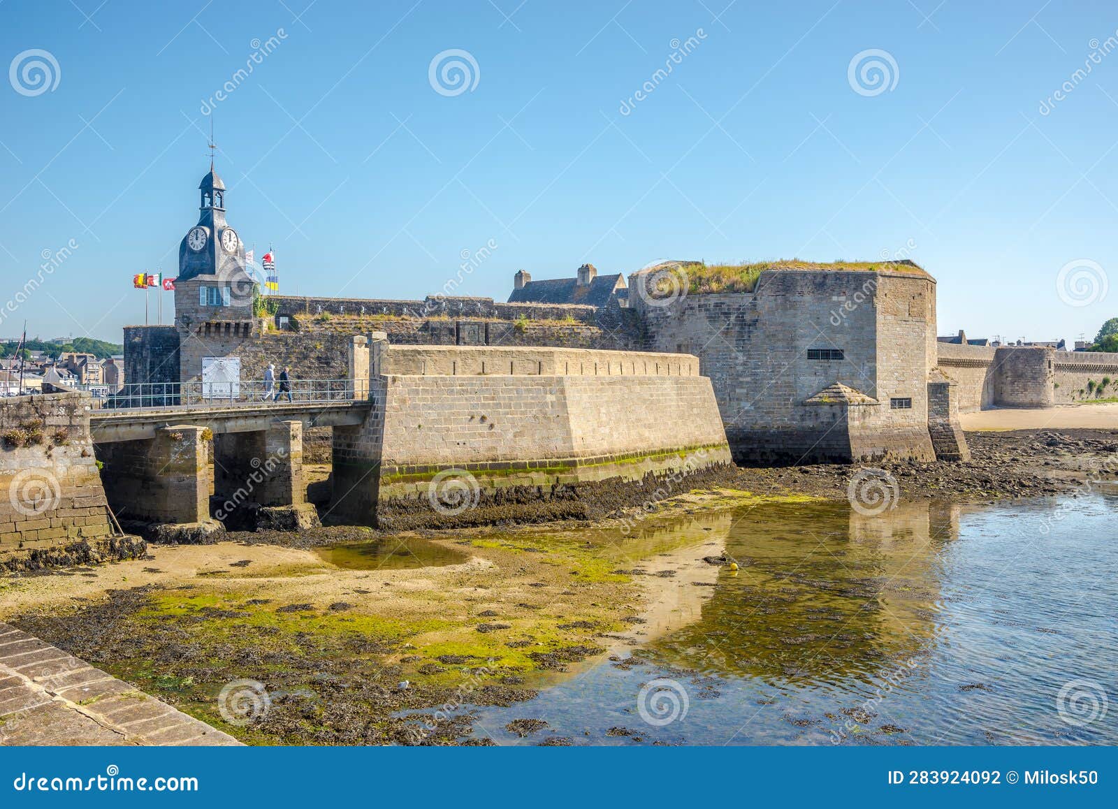 view at the fortress in concarneau town, france