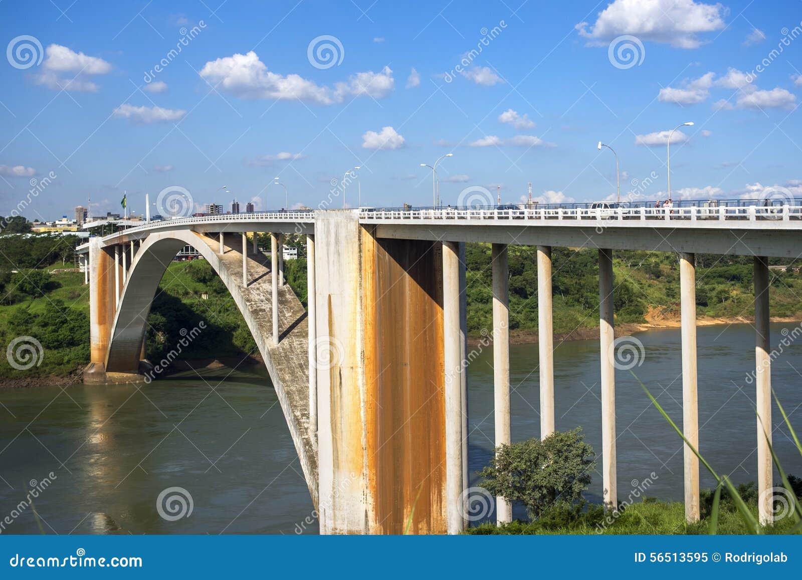 view of friendship bridge (ponte da amizade), connecting foz do