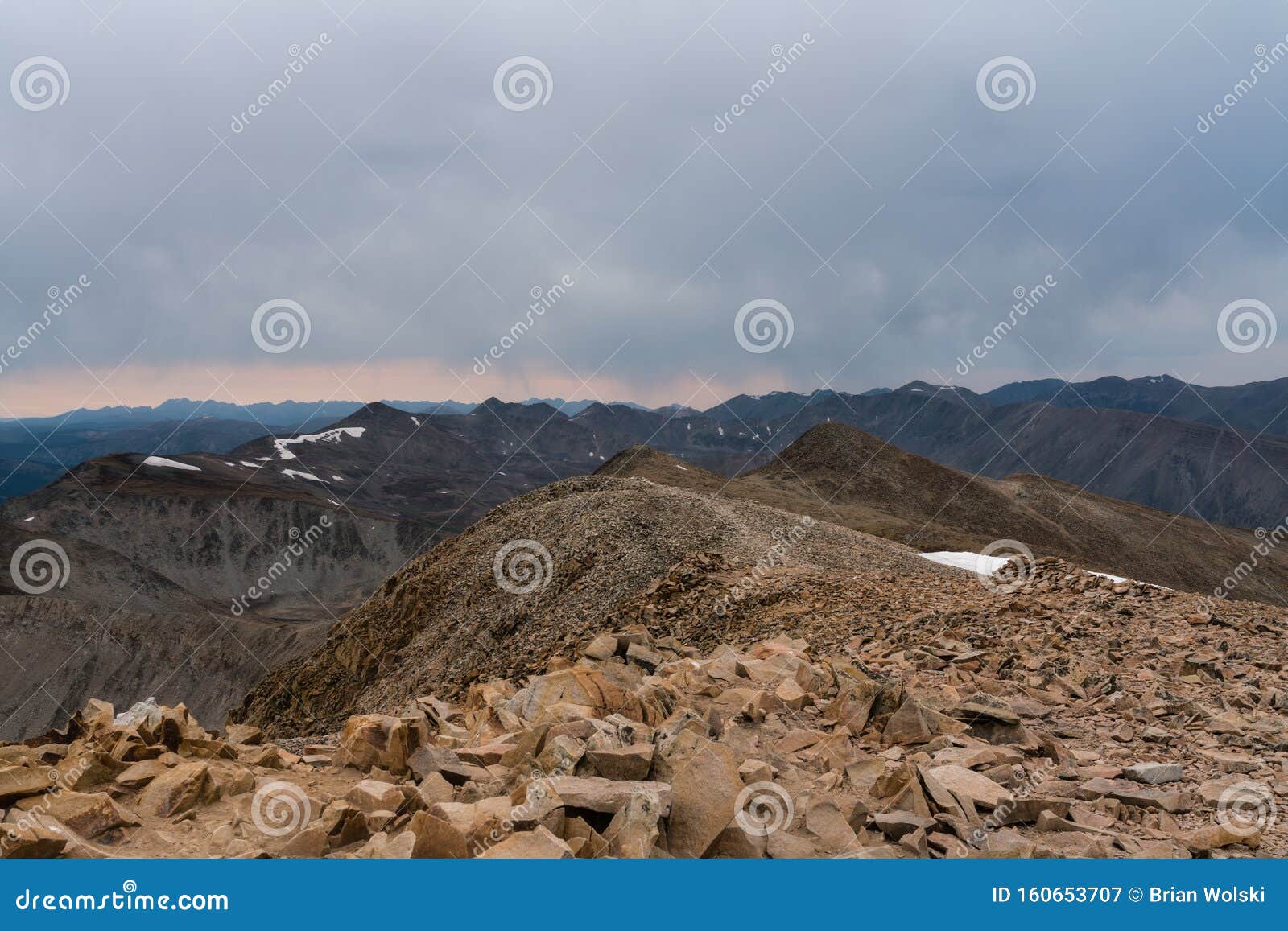 Mount Sherman Colorado stock image. Image of sillhouette 160653707