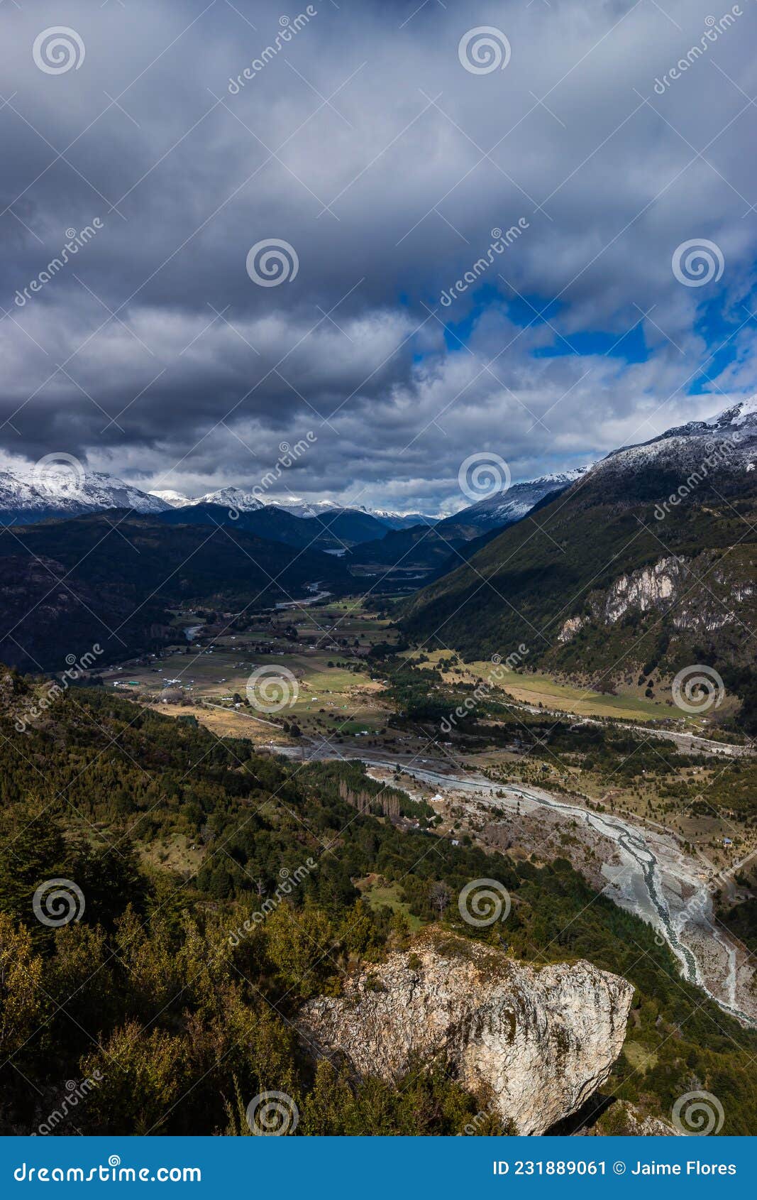 view of the futaleufu valley from piedra del ÃÂguila viewpoint