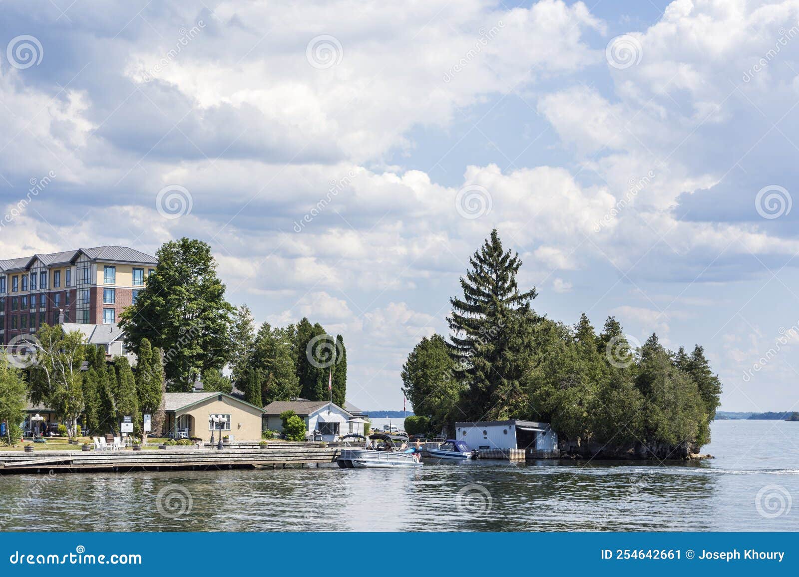 Gananoque Town Waterfront, Gananoque, Ontario, Canada Editorial Photo