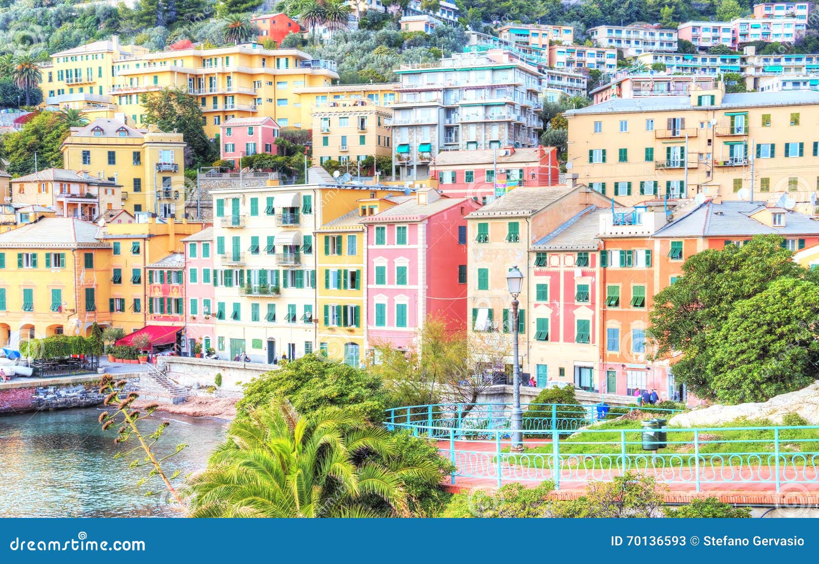 View of Genova Nervi. stock image. Image of historic 70136593