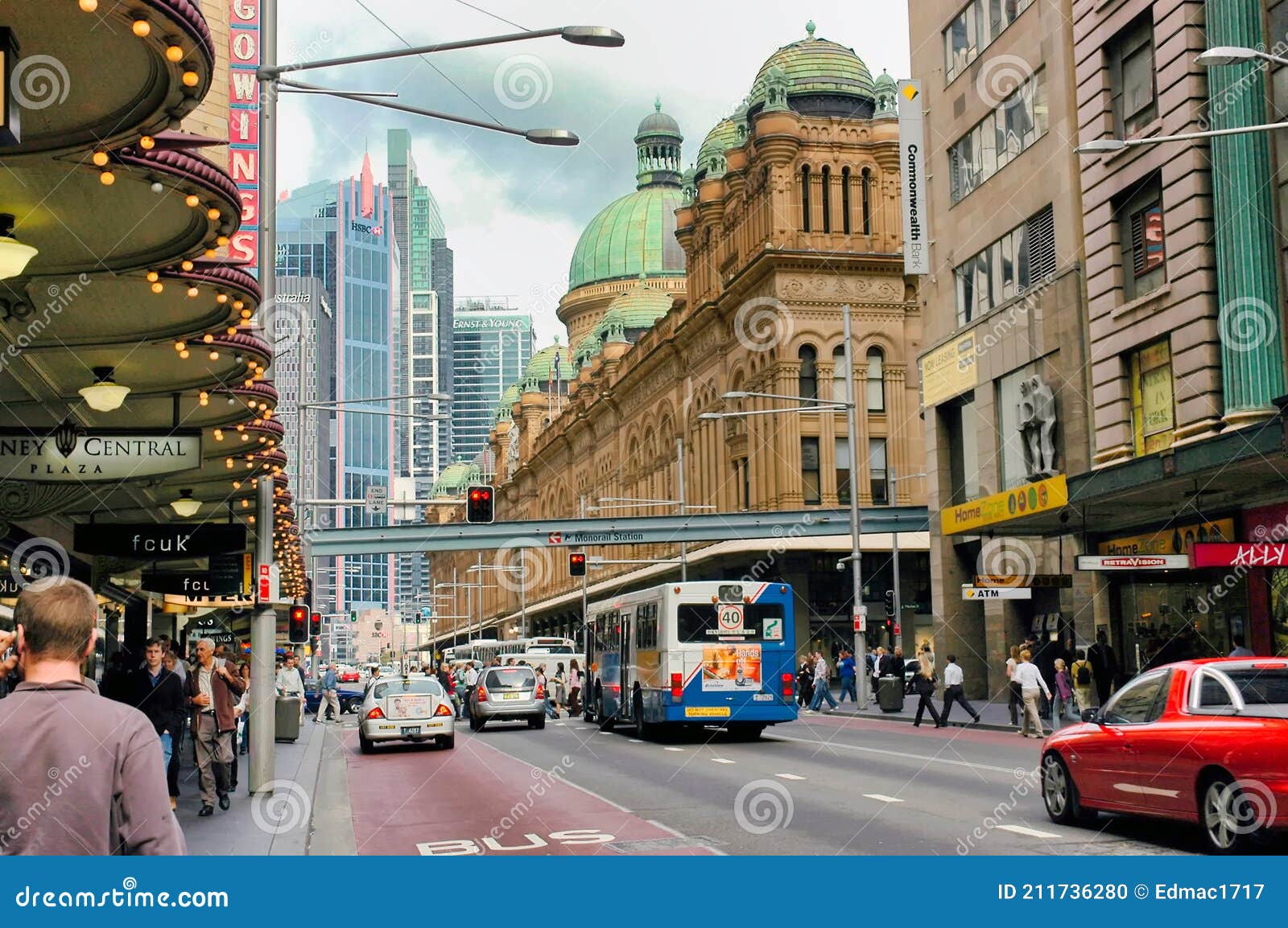 View of George Street in Downtown Sydney, Australia. Editorial Image -  Image of business, landmark: 211736280