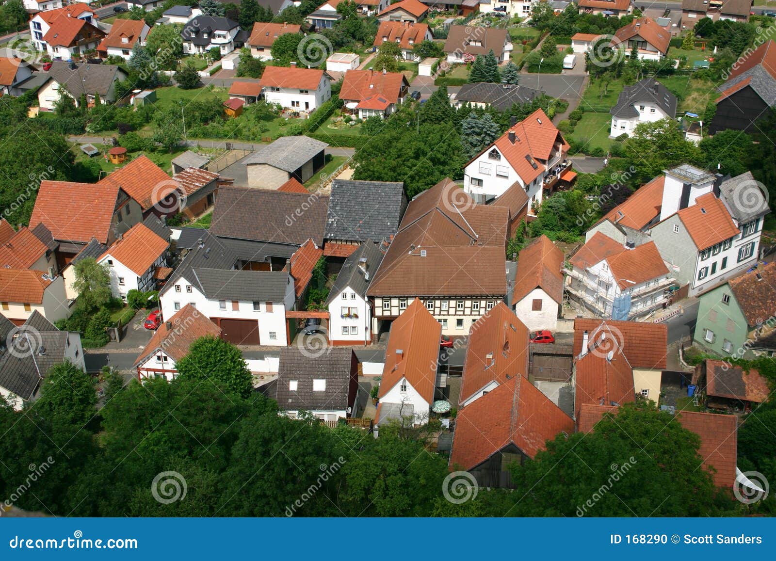 View of a German Village stock photo. Image of historic 168290