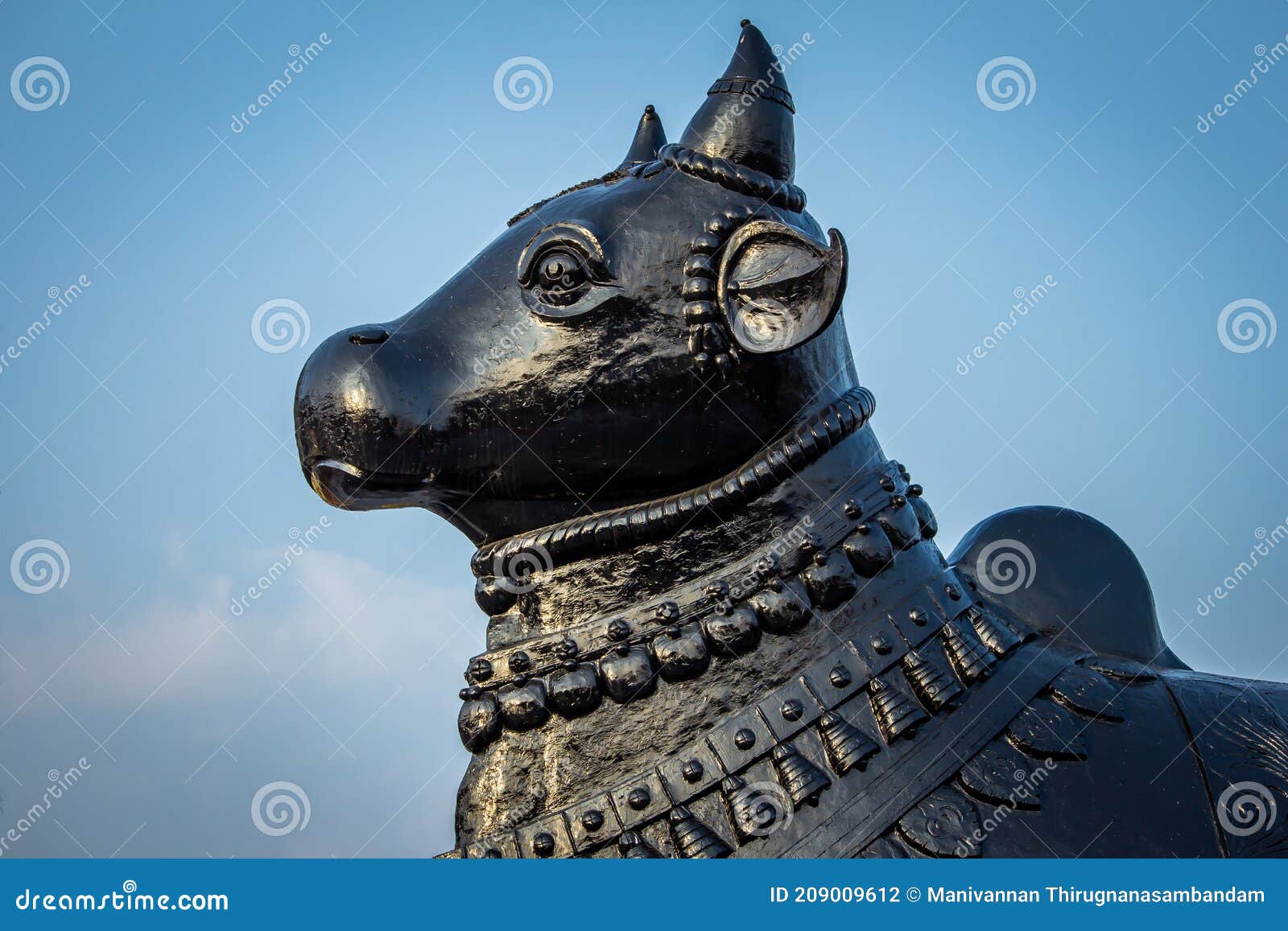 View of Giant Nandhi Statue in a Temple Kolar Karnataka India ...