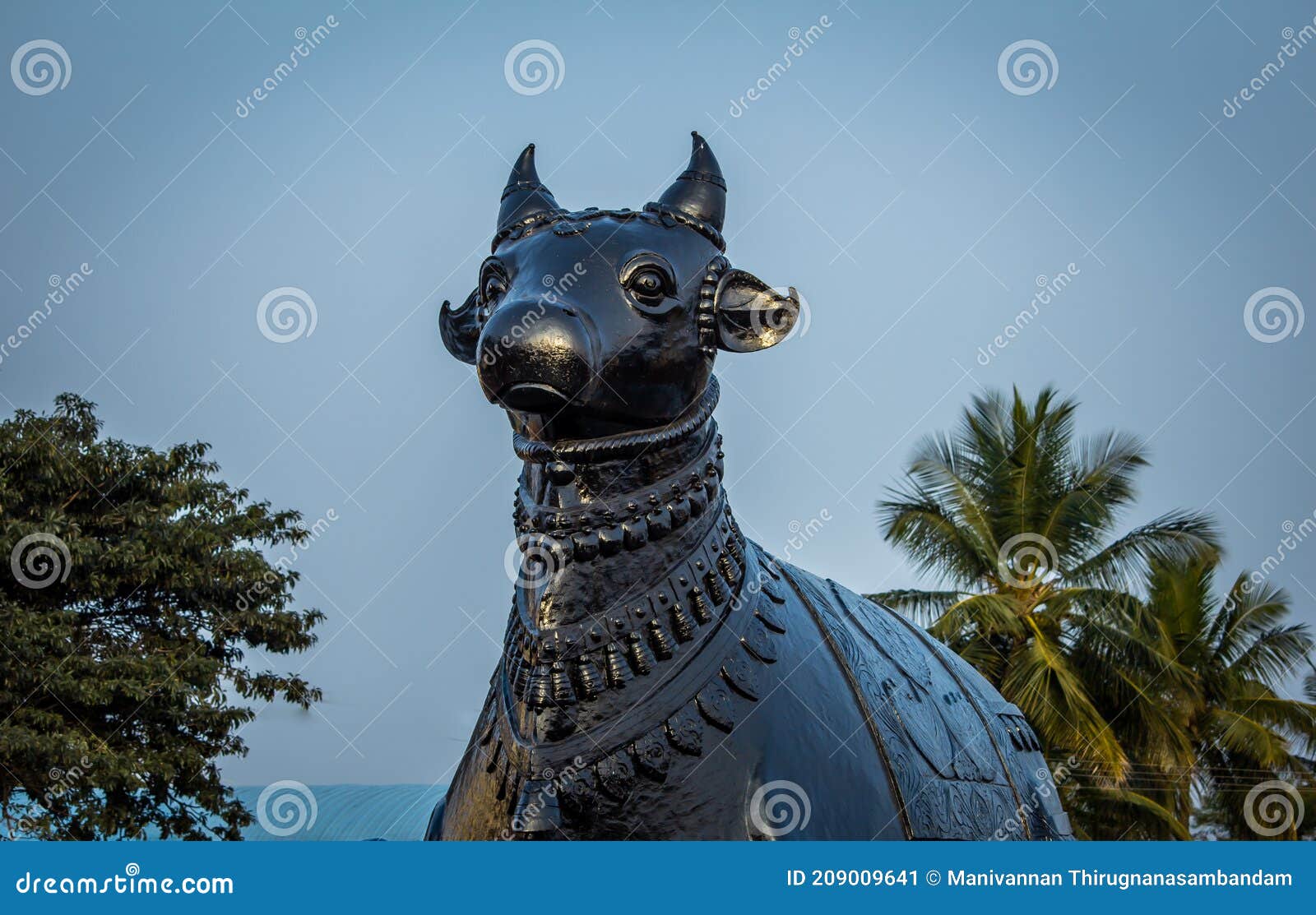 View of Giant Nandhi Statue in a Temple Kolar Karnataka India ...