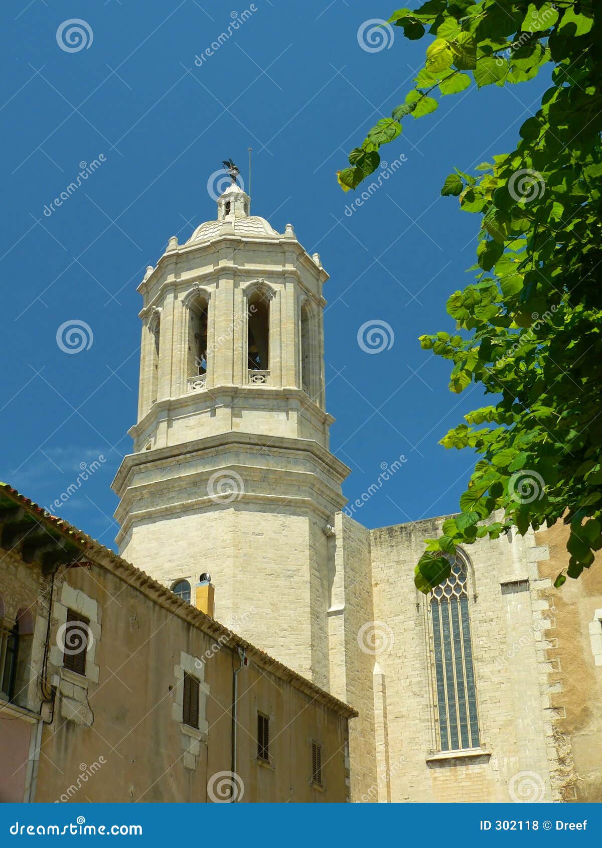 view of girona cathedral