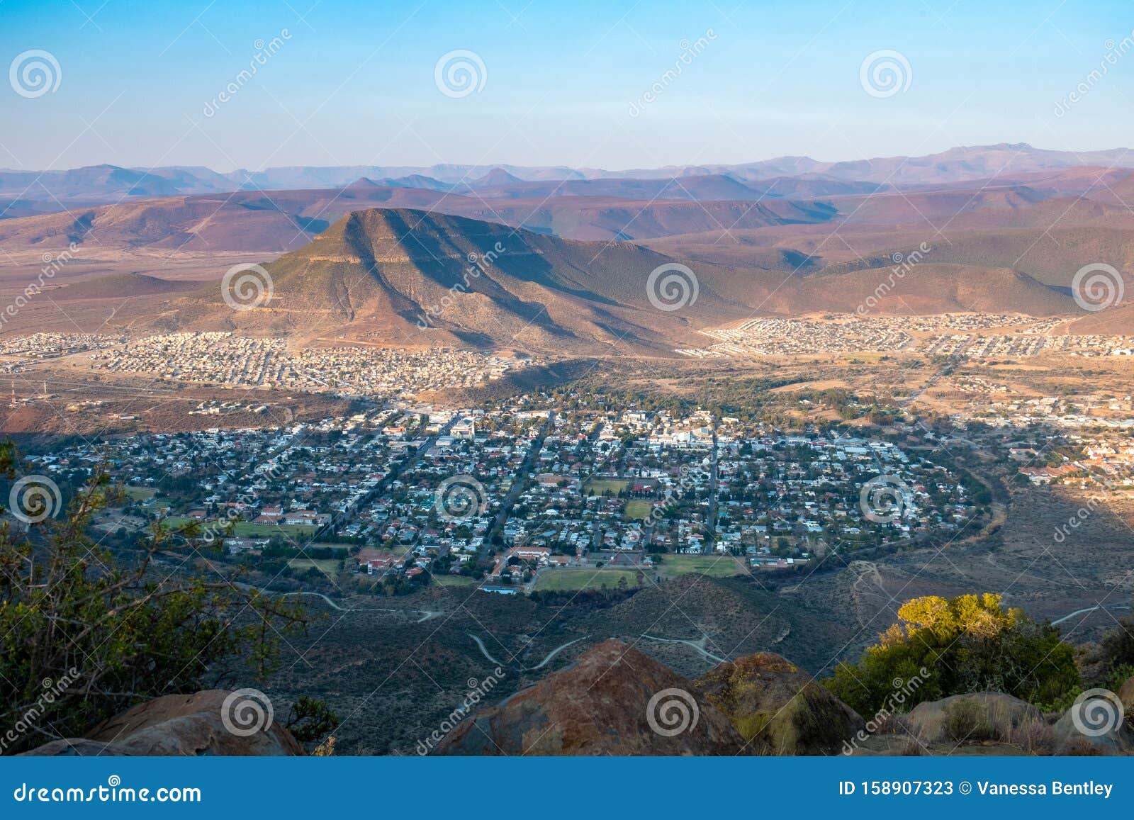view of graaff-reinet from the toposcope lookout point