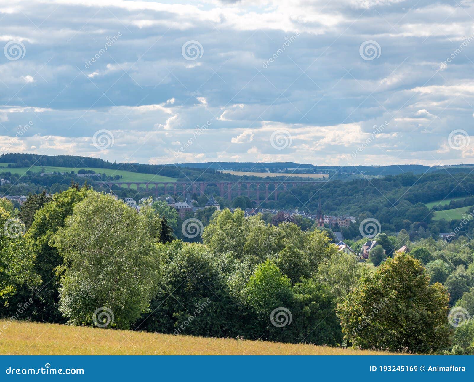 View of the GÃ¶ltzschtal Bridge in the Vogtland Stock Image Image of