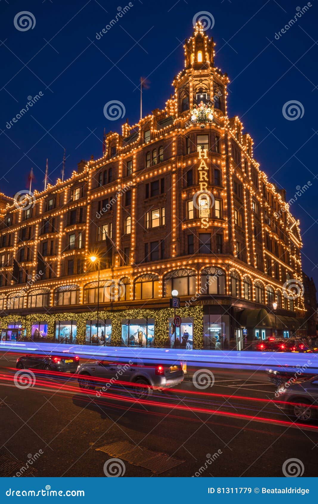 View of Harrods with Christmas Decorations Editorial Stock Image ...