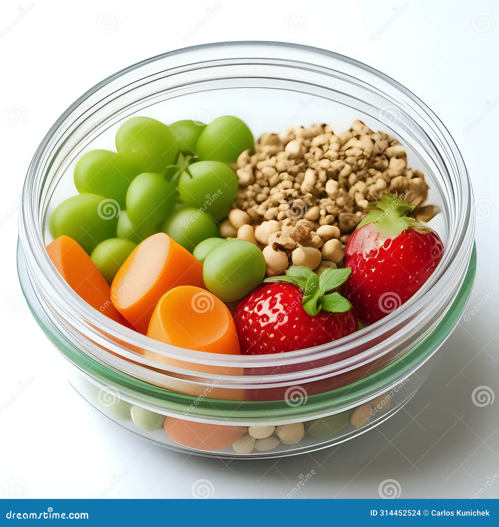 view of healthy food incased in a container - generated by ai