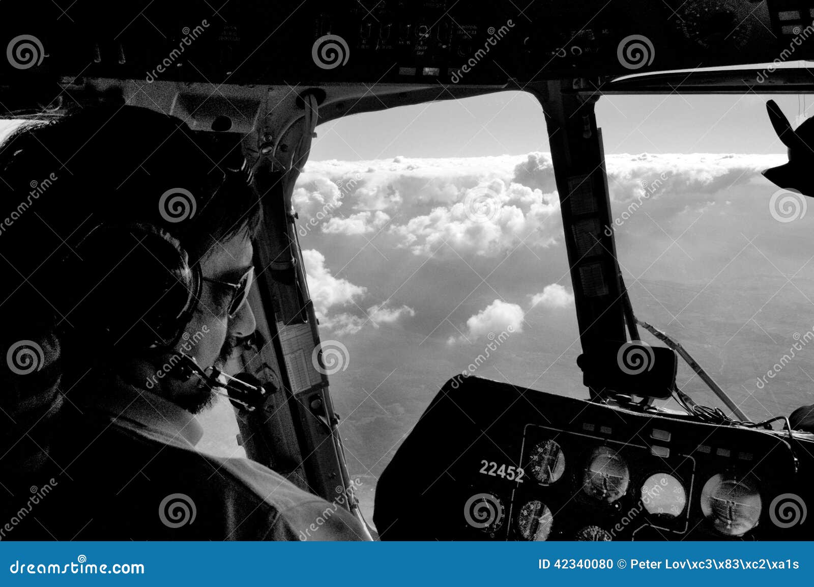 View from Helicopter Pilot To the Cloud Editorial Image Image of reas