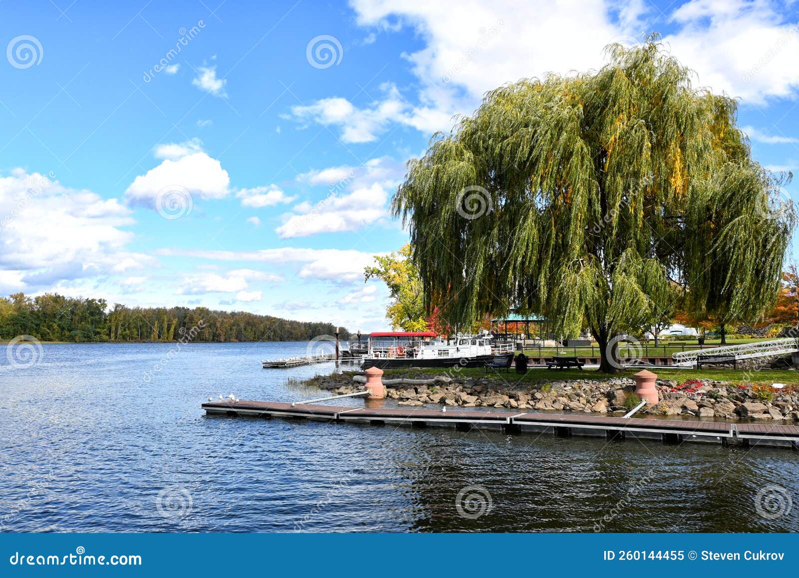 View from Henry Hudson Riverfront Park in Hudson, New York Stock Image
