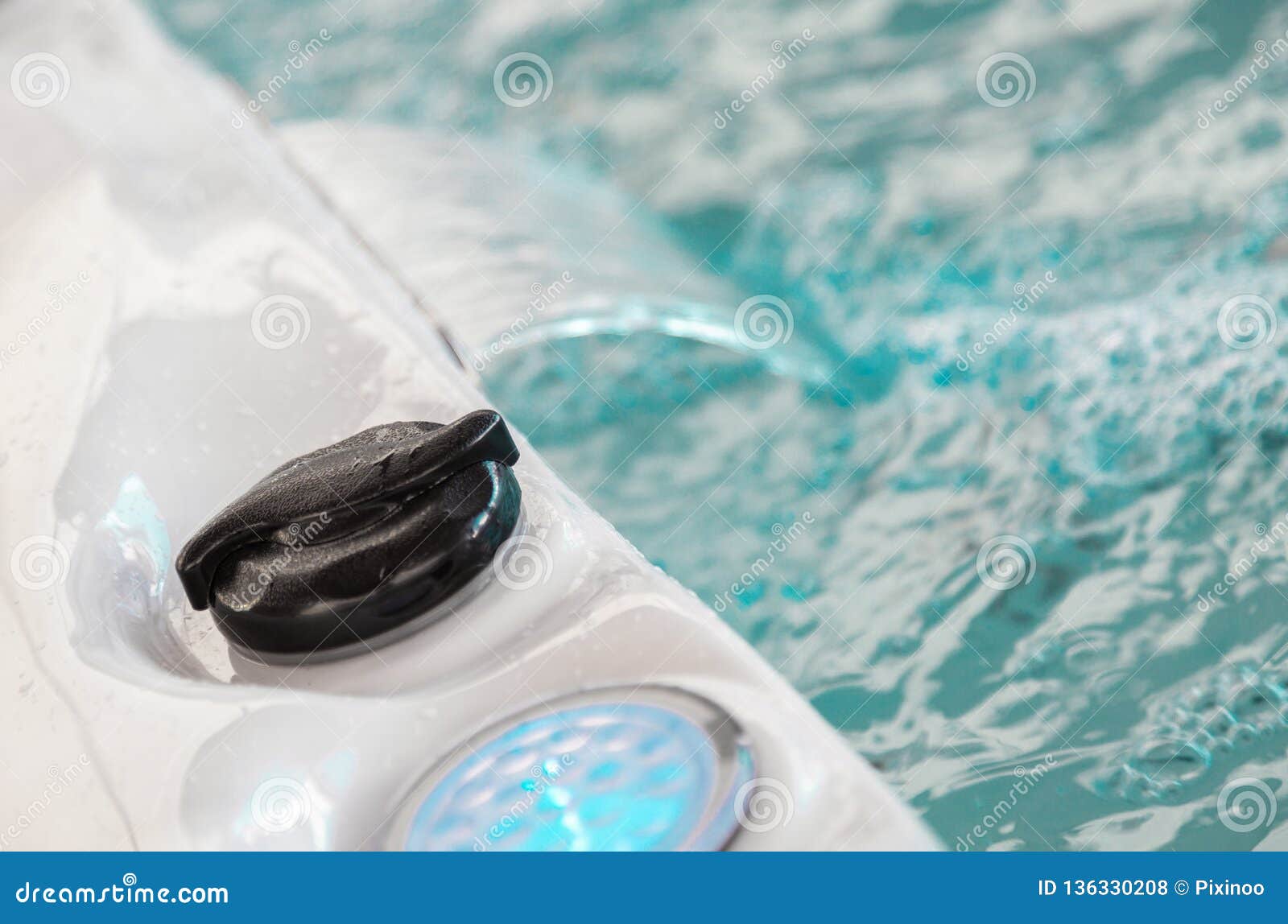 High Pressure Nozzles of a Jacuzzi Bath Tubs at Spa Stock Photo Image