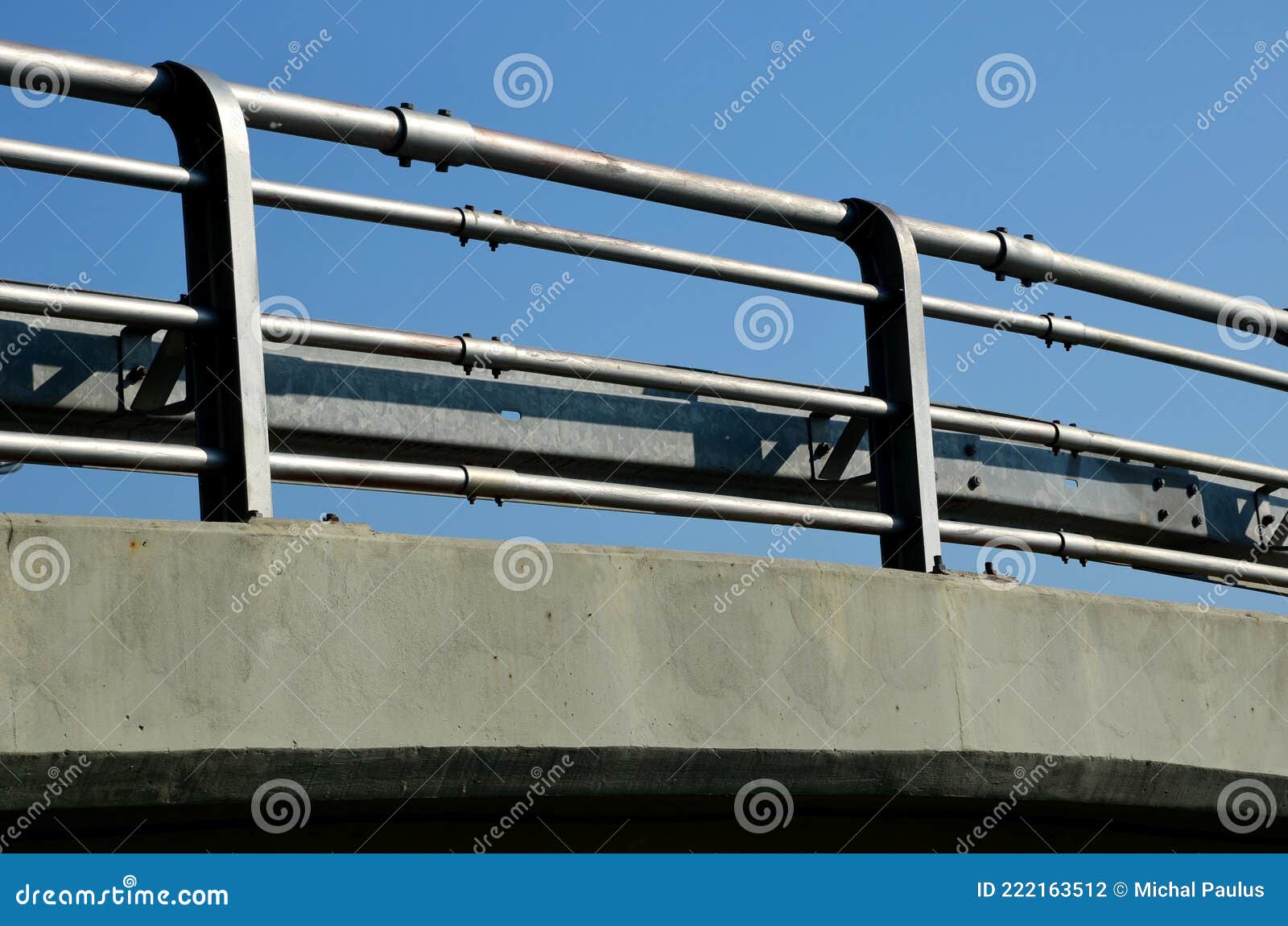 View of the Highway Overpass Where the Railing is Formed by Several ...