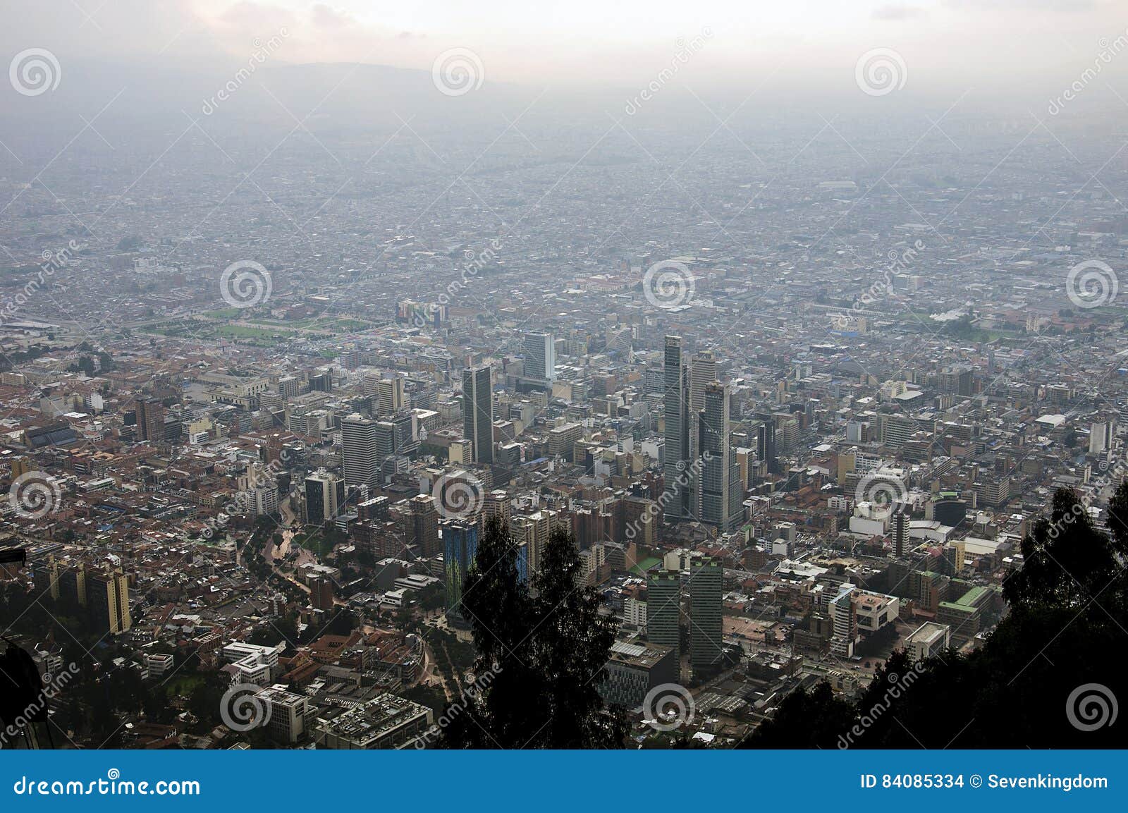 view from hill of monserrate, bogot, colombia