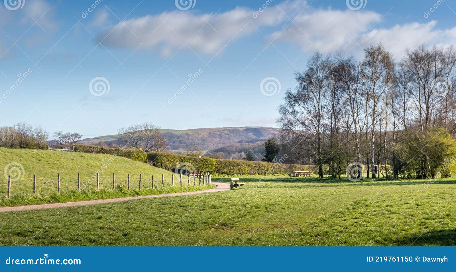 view of hills in garstang, lancashire, uk