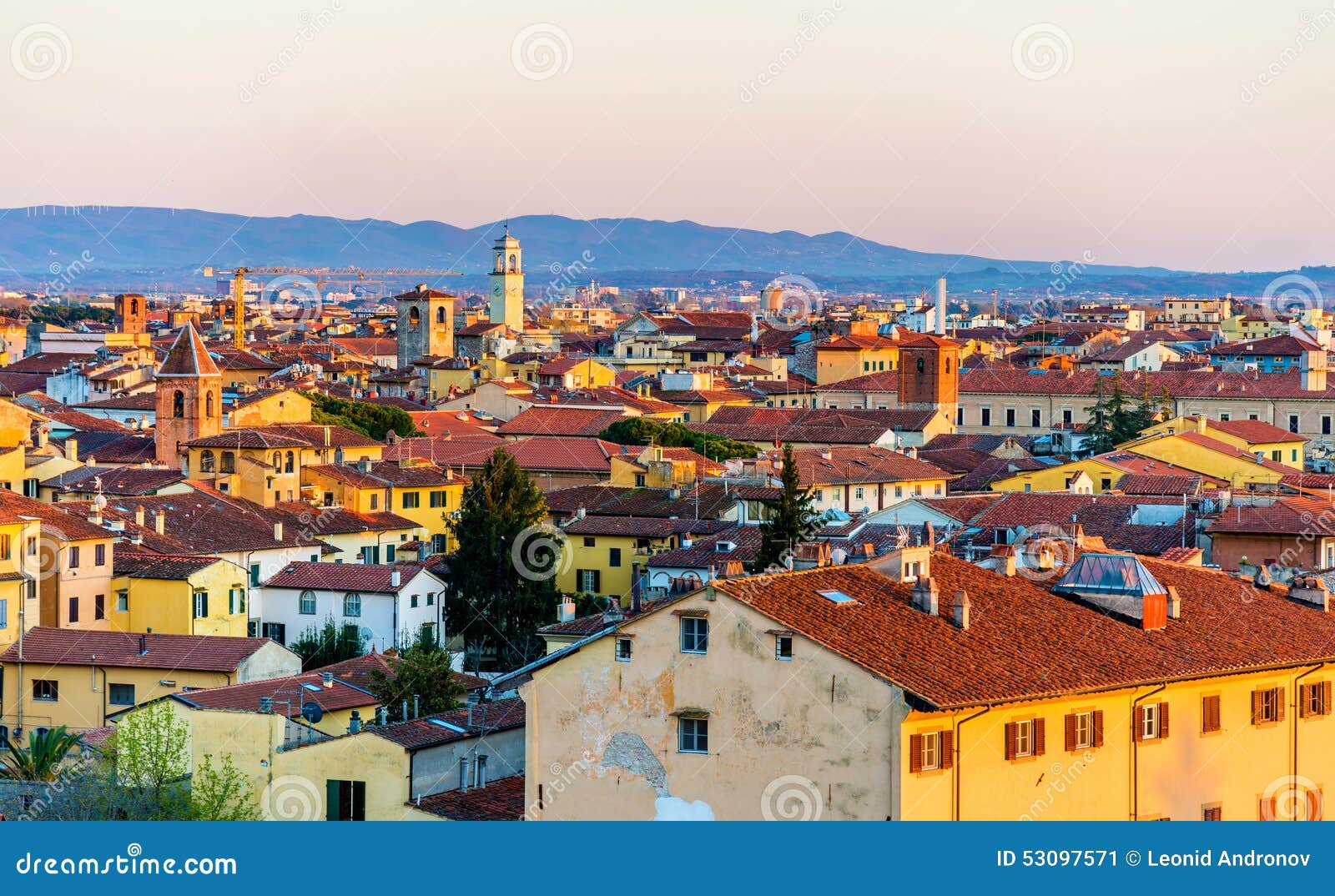 view of the historic center of pisa