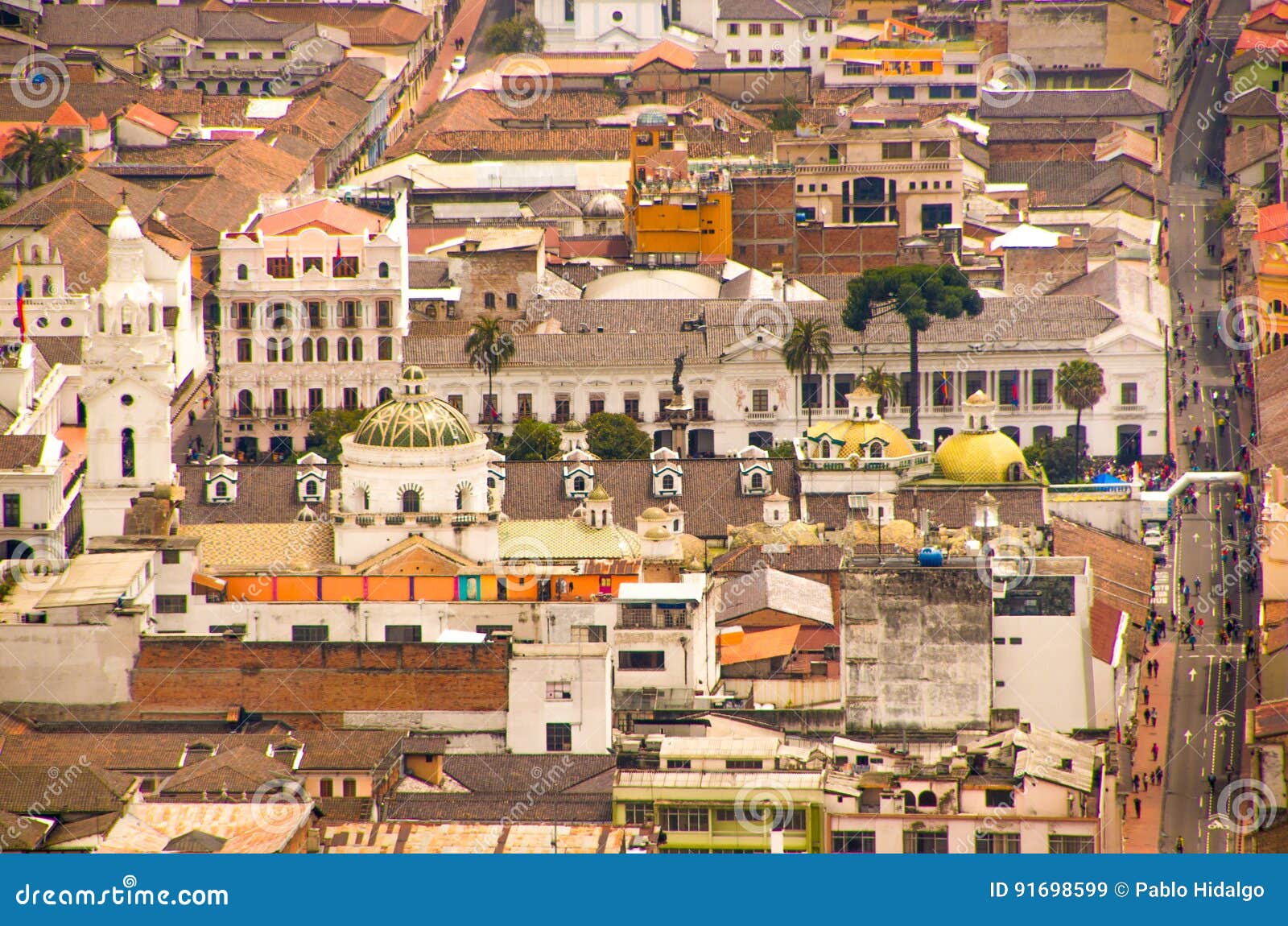 View of the Historic Center of Quito, Ecuador Stock Image Image of