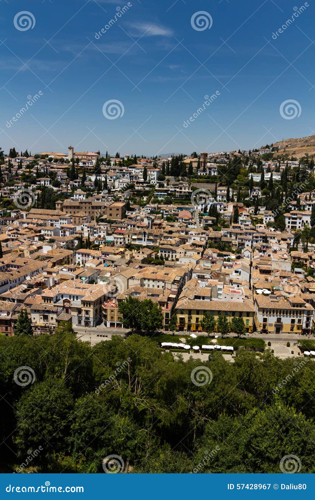 View of the Historical City of Granada Stock Image Image of history
