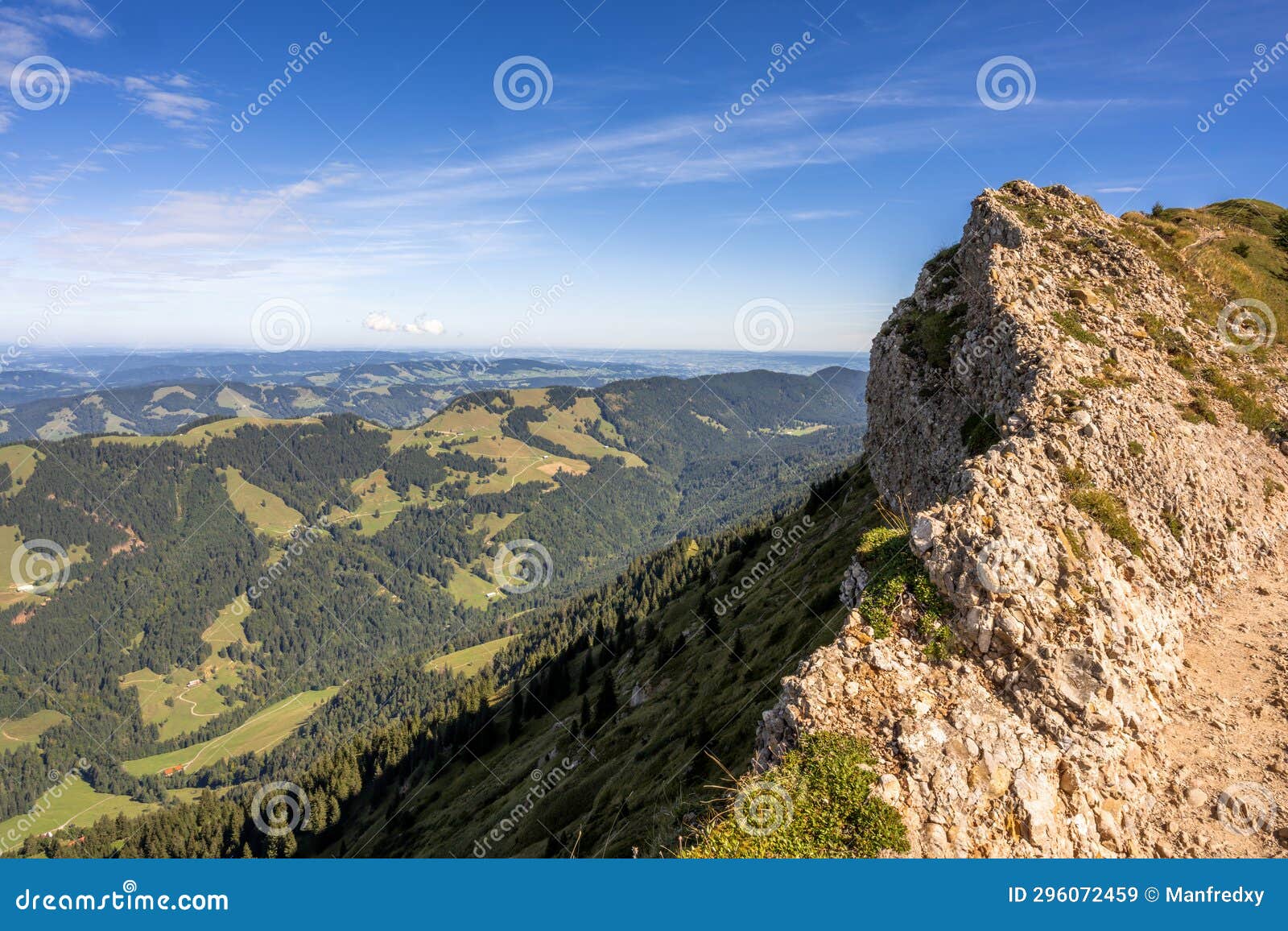 view from the hochgrat mountain near oberstaufen
